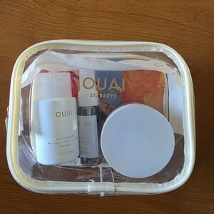 OUAI Travel Kit with White and Pink Accents